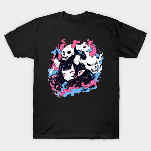 oni girl - anime style T-Shirt by Dragadin